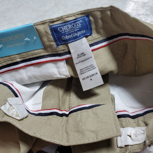 NWT Cherokee boys uniforms khaki adjustable pants - Picture 3 of 3